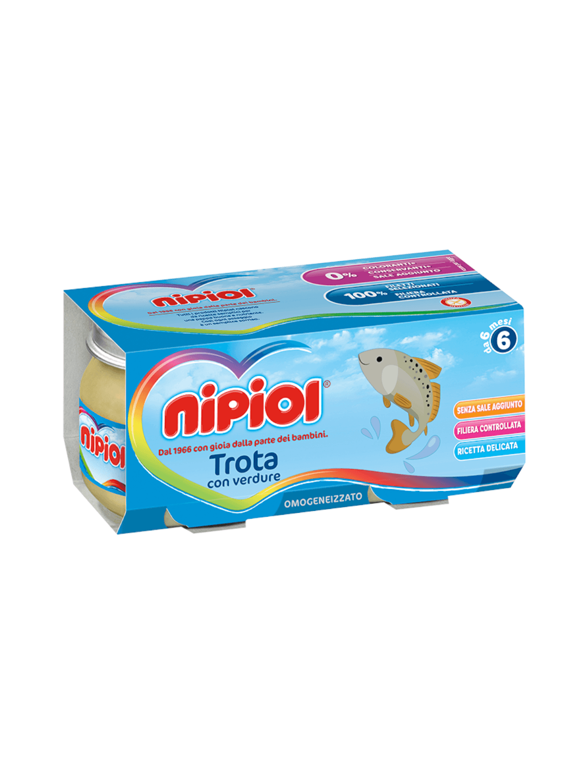 Nipiol - omogeneizzato trota - 2x80g - Nipiol