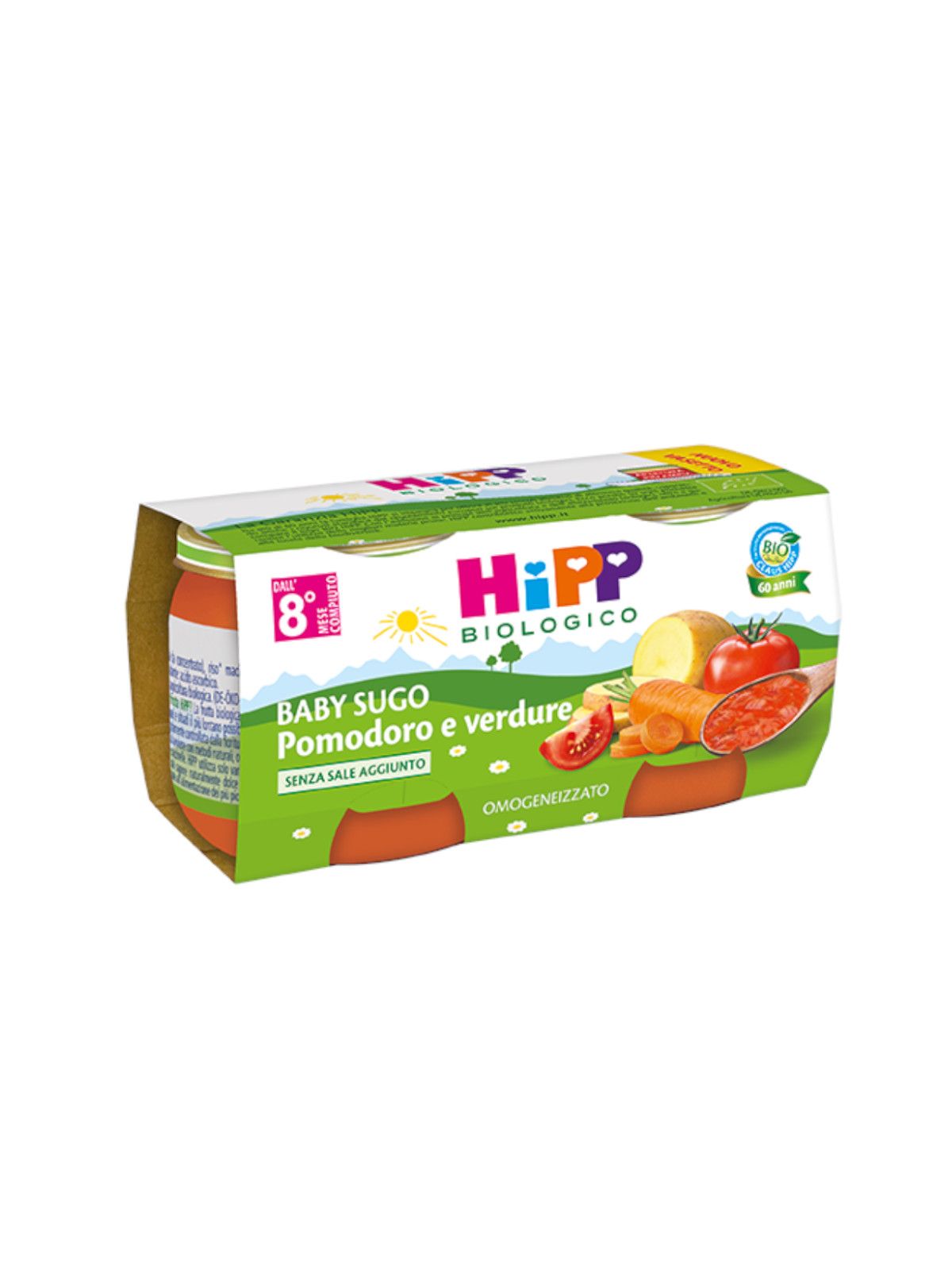 Hipp - omo sughetti pomodoro e verdure 2x80g - Hipp