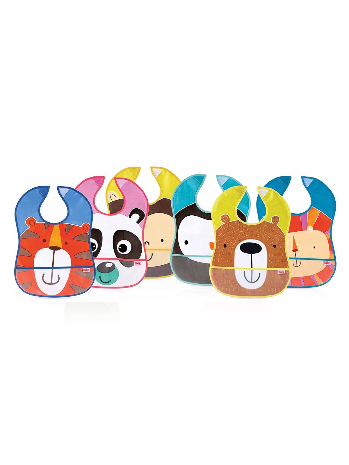 Bavaglino nylon con raccogli briciole    <strong>colori assortiti</strong> - Nuby