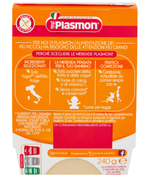Plasmon - sapori di natura banana- yogurt - 2x120g - Plasmon