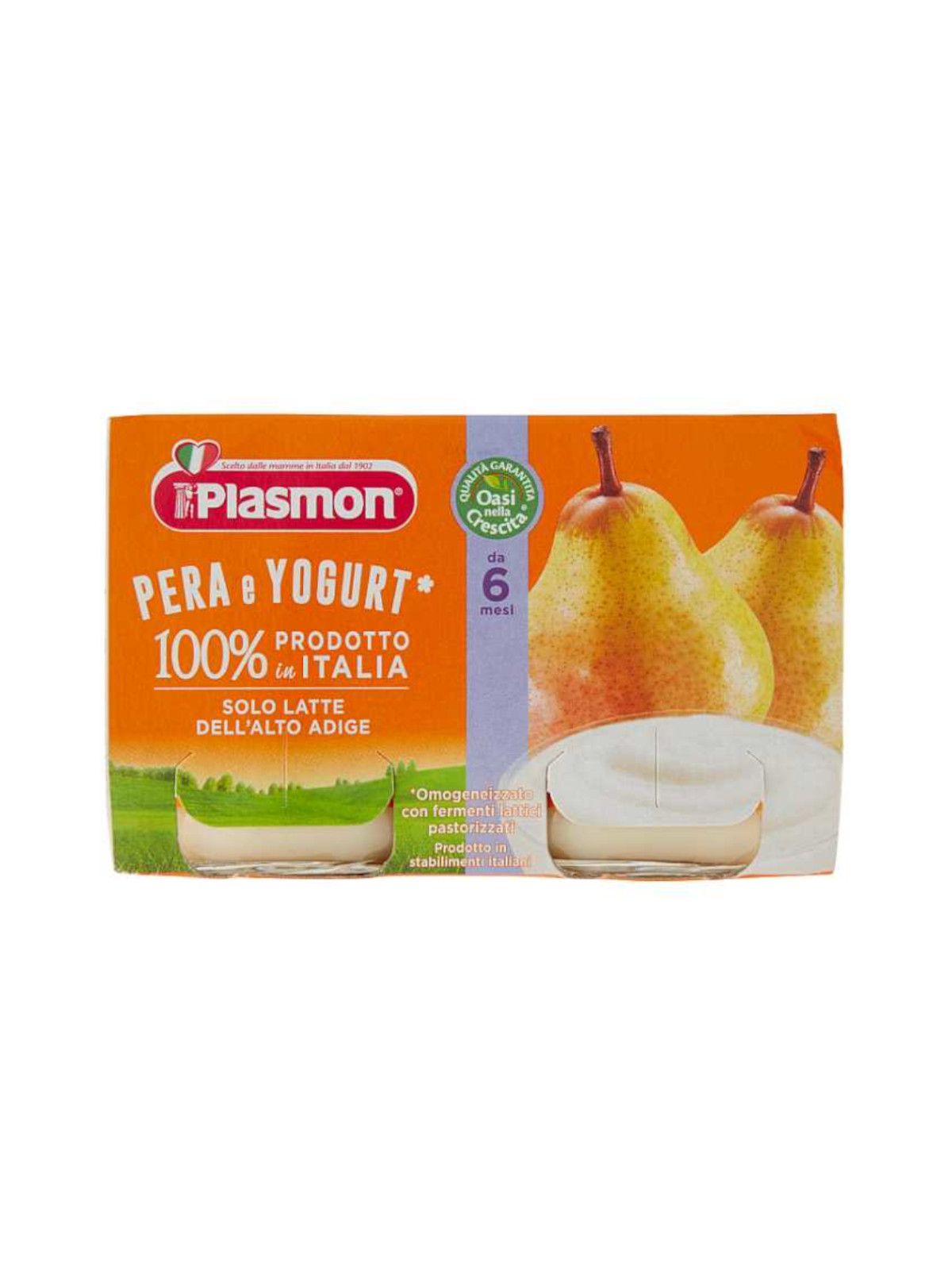 Plasmon - omogeneizzato yogurt pera - 2x120g - Plasmon