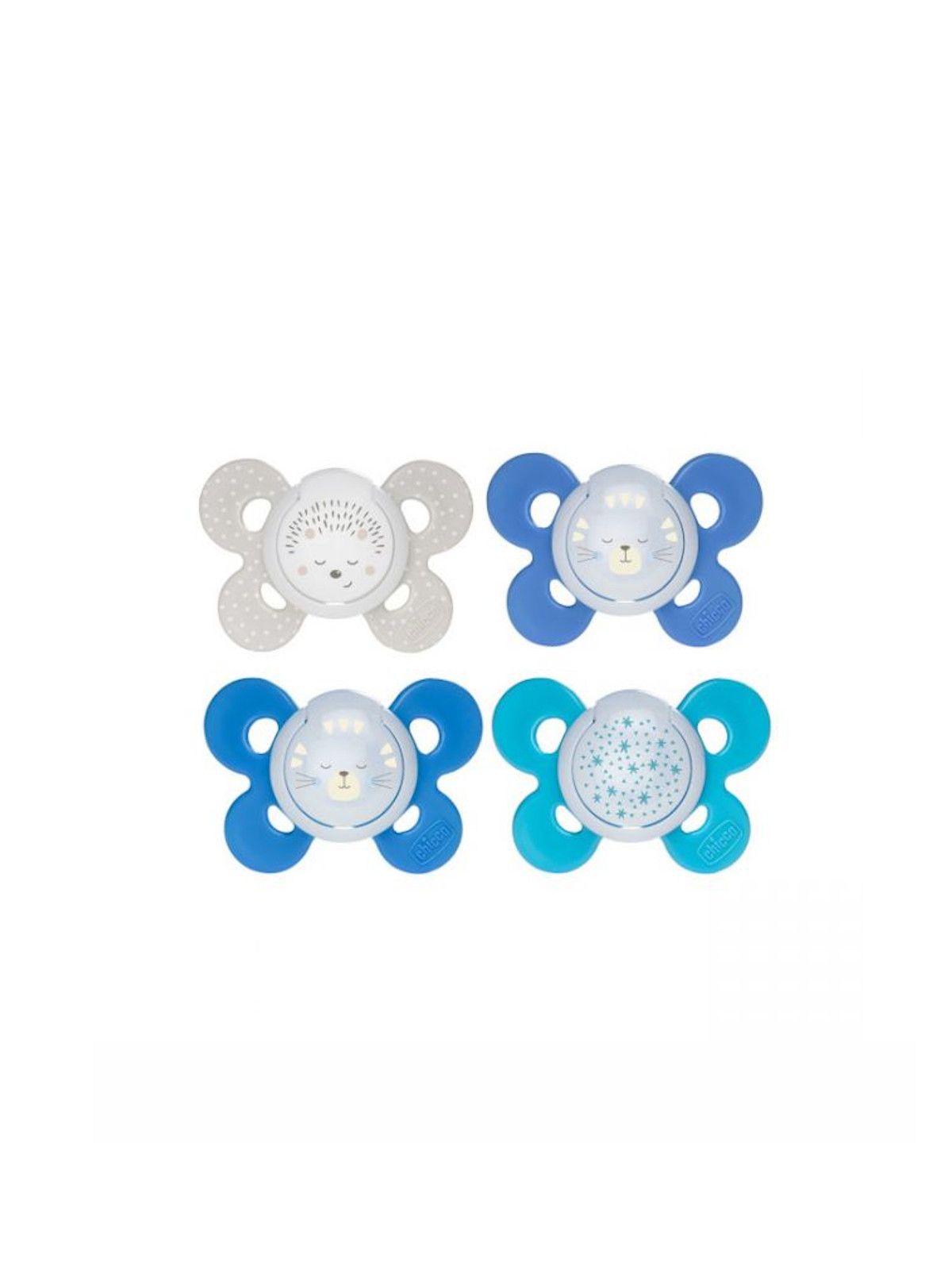 Succhietto comfort night boy silicone 16-36 mesi 2 pz - Chicco