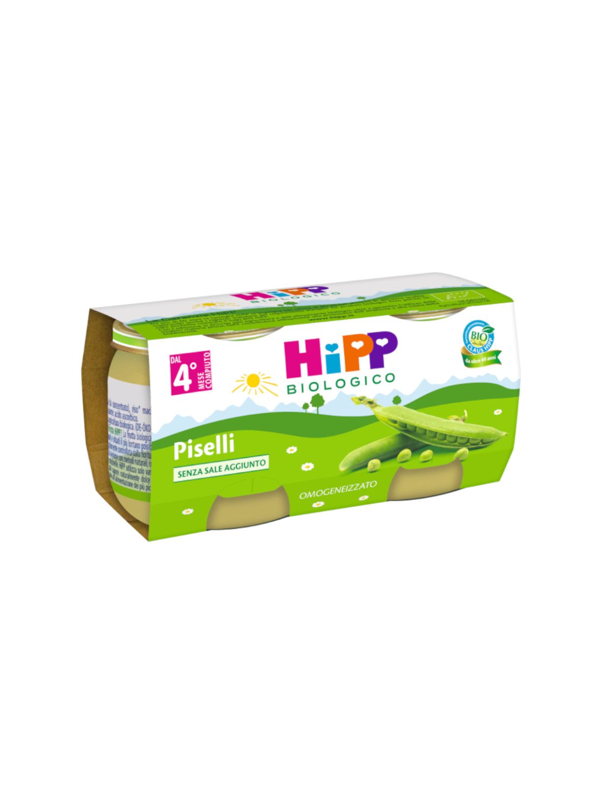 Hipp - omogeneizzato piselli 2x80g - Hipp