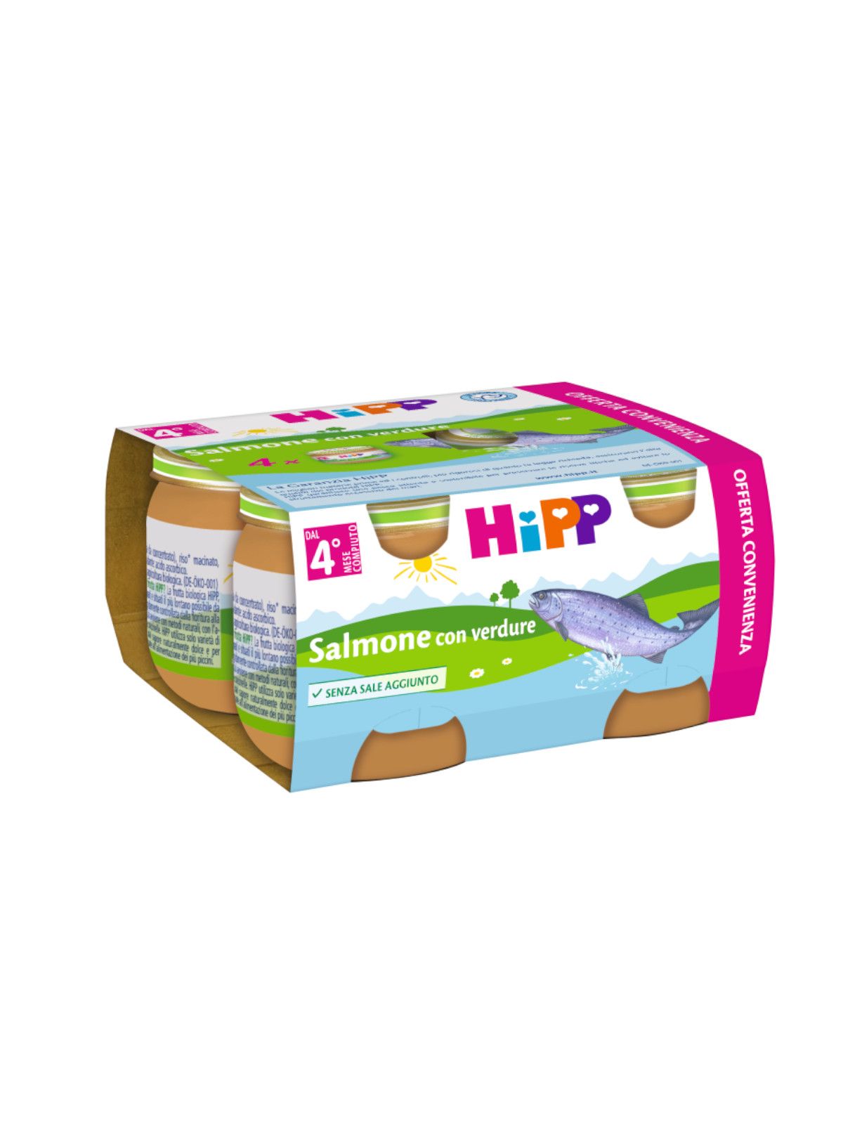 Omogeneizzato salmone con verdure 4x80g - Hipp