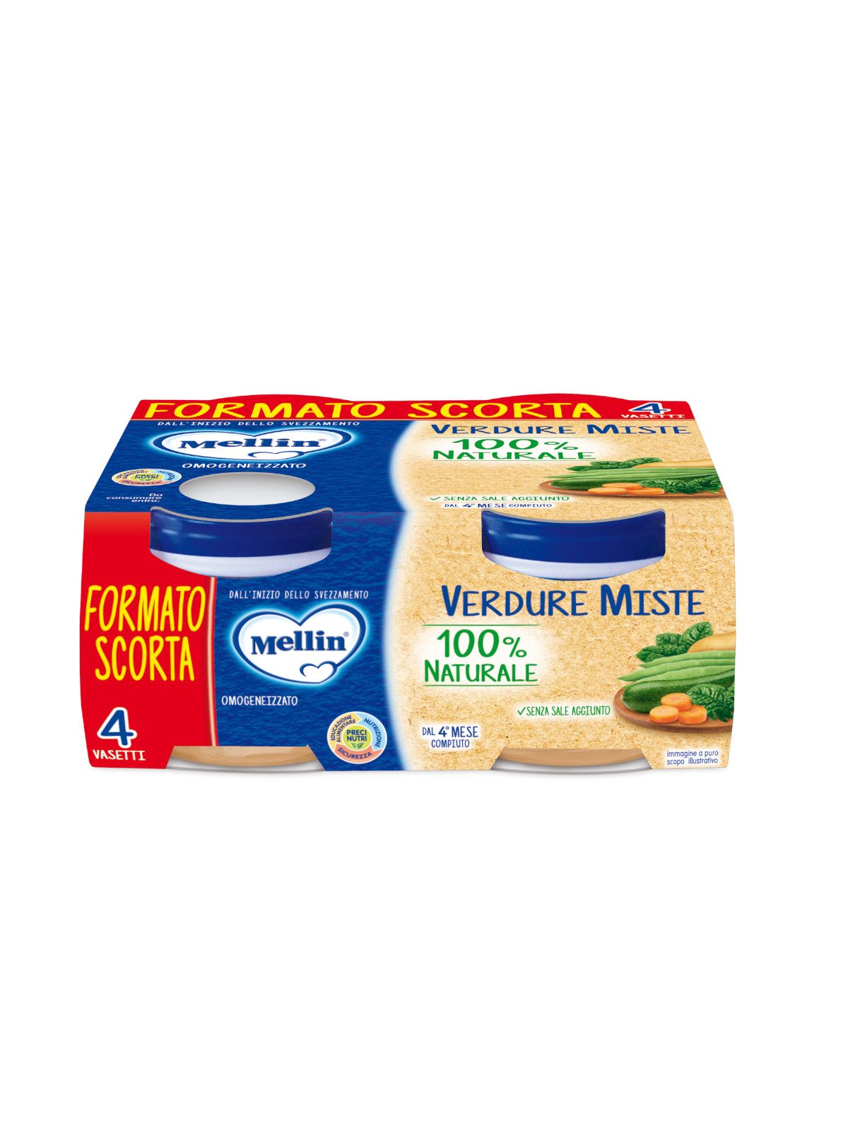 Mellin - omogeneizzato verdure miste 4x80 gr - Mellin