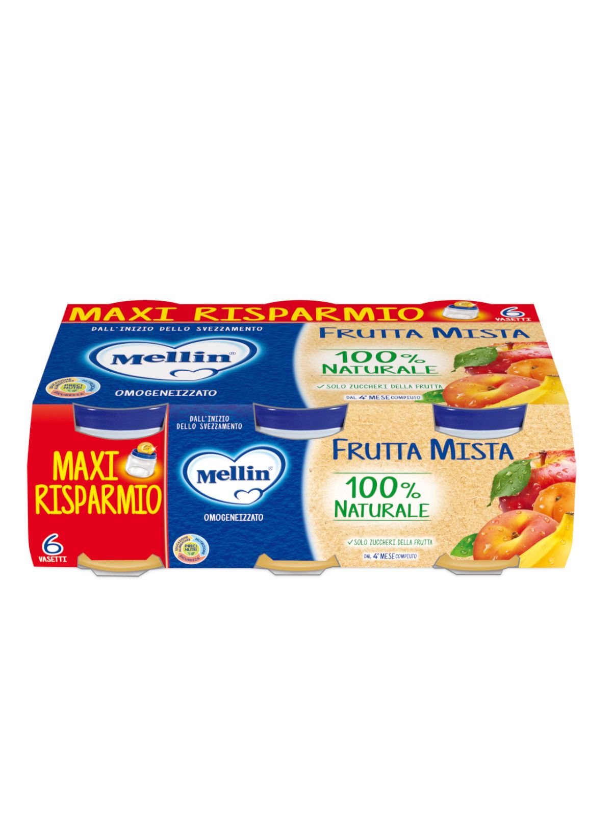 Mellin omogeneizzato frutta mista 6x100 gr - Mellin