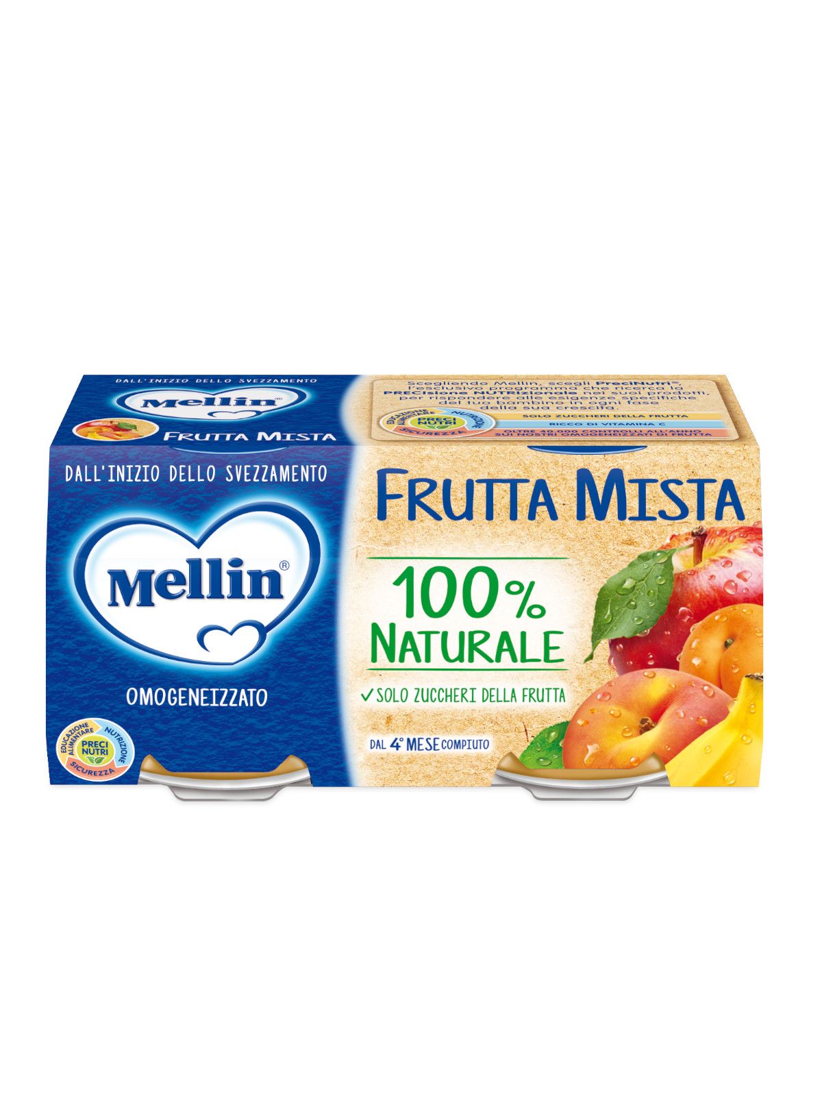 Mellin omogeneizzato frutta mista 2x100 gr - Mellin
