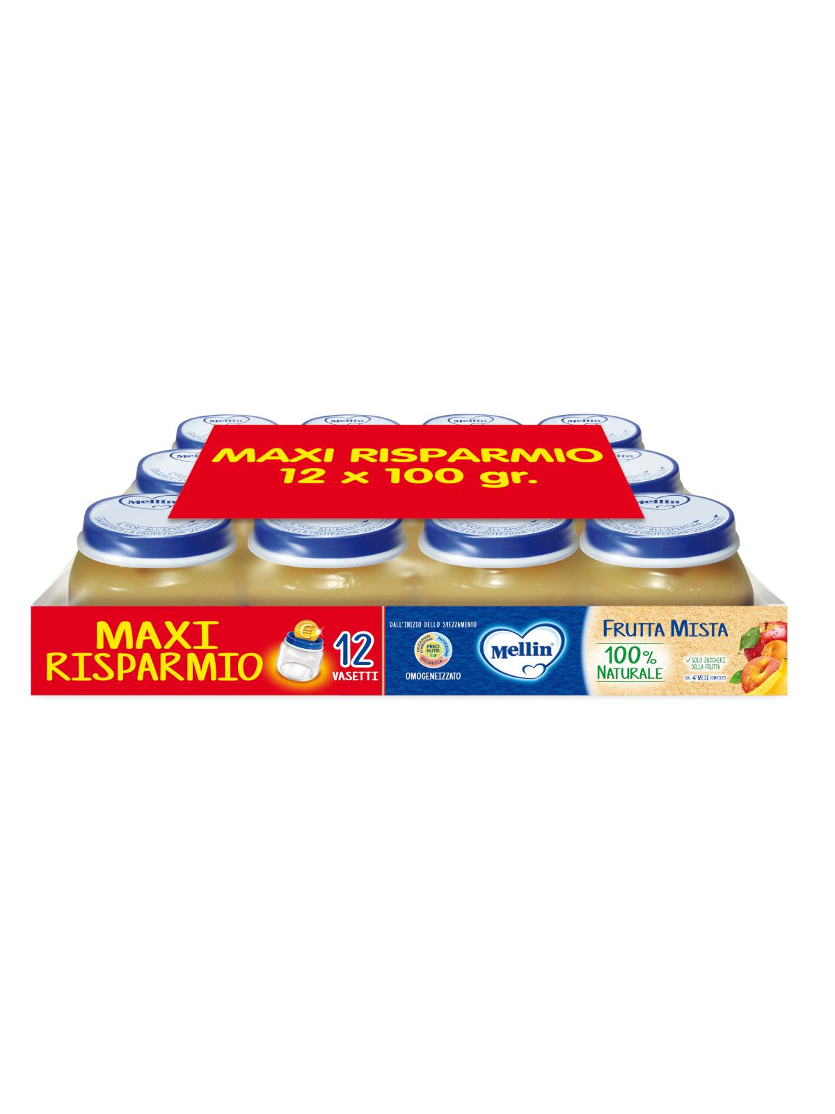 Mellin omogeneizzato frutta mista 12x100 gr - Mellin