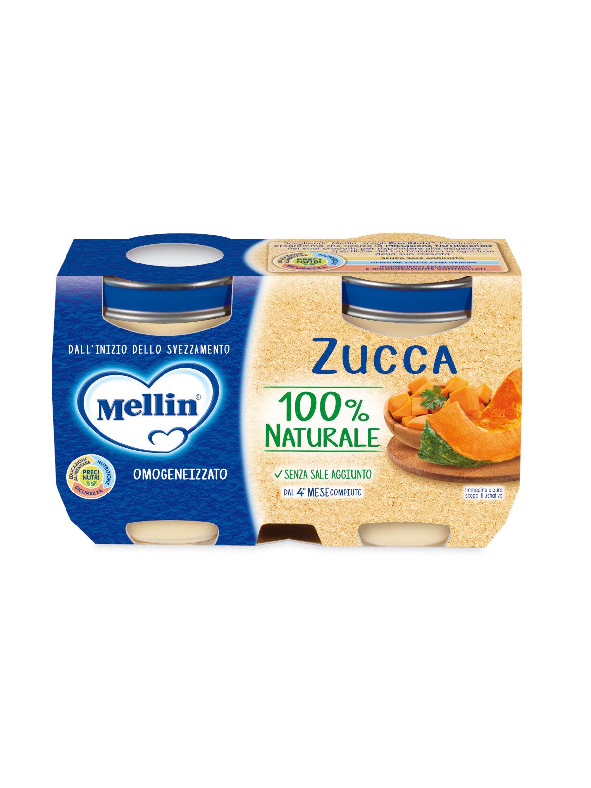 Mellin - omogeneizzato verdure zucca 2x125 gr - Mellin