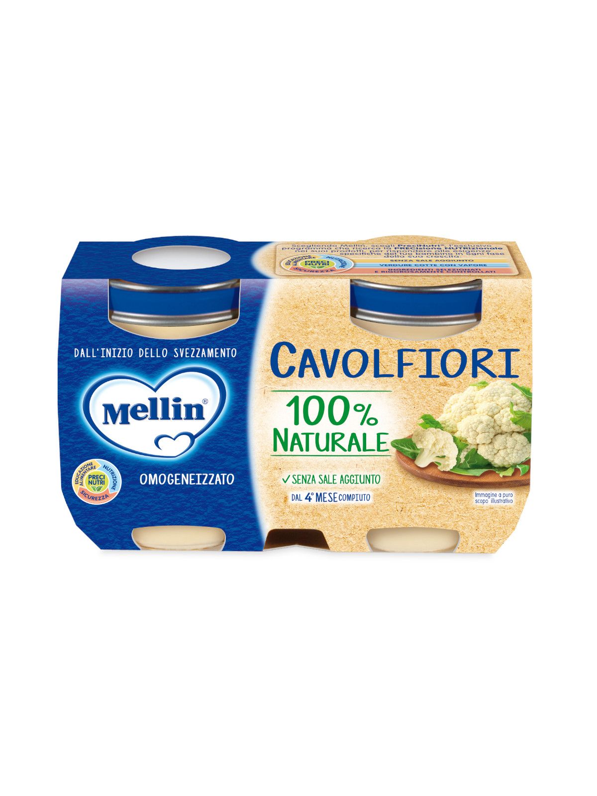 Mellin - omogeneizzato verdure cavolfiori 2x125 gr - Mellin