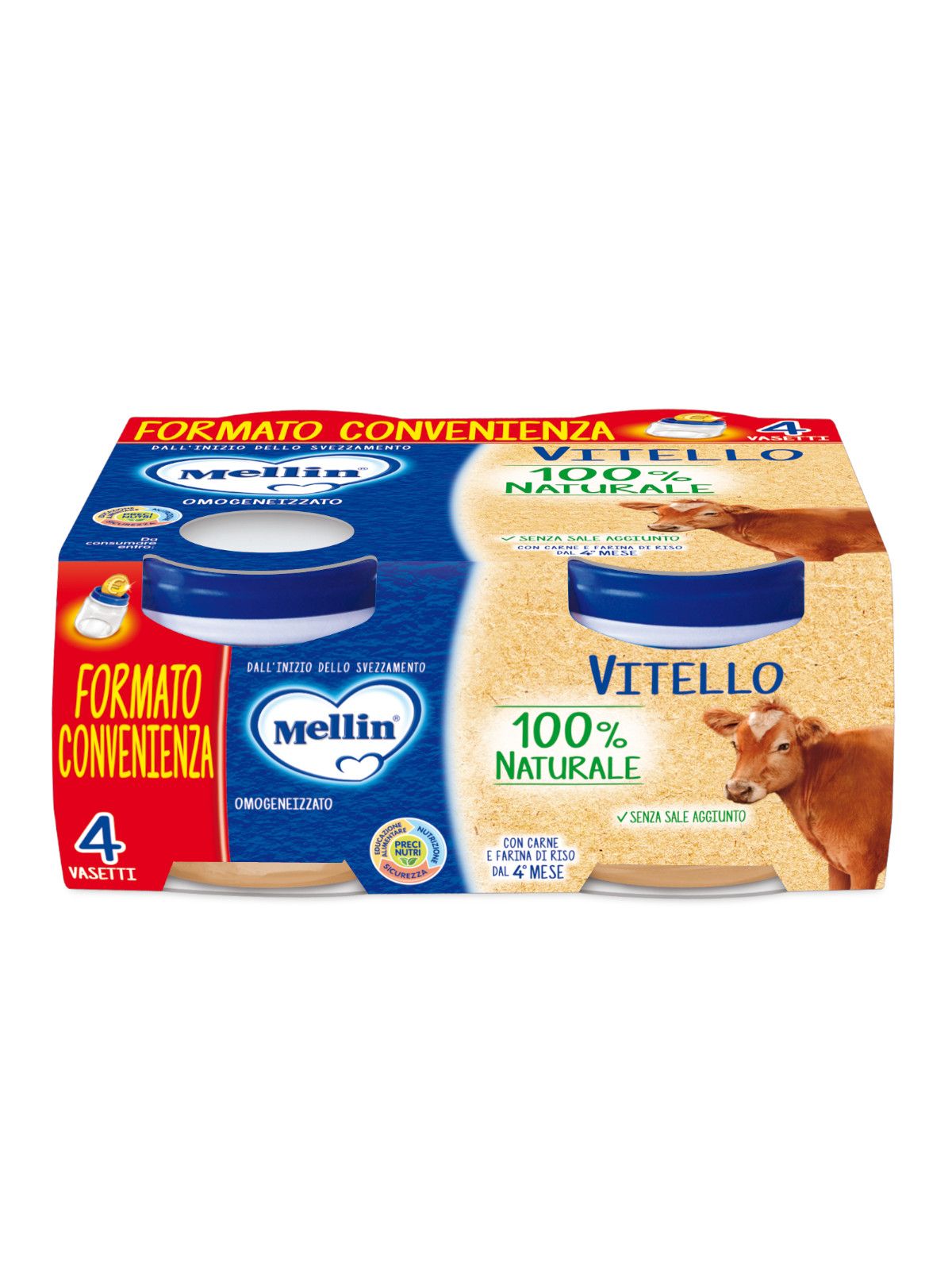 Mellin omogeneizzato vitello 4x80 gr - Mellin