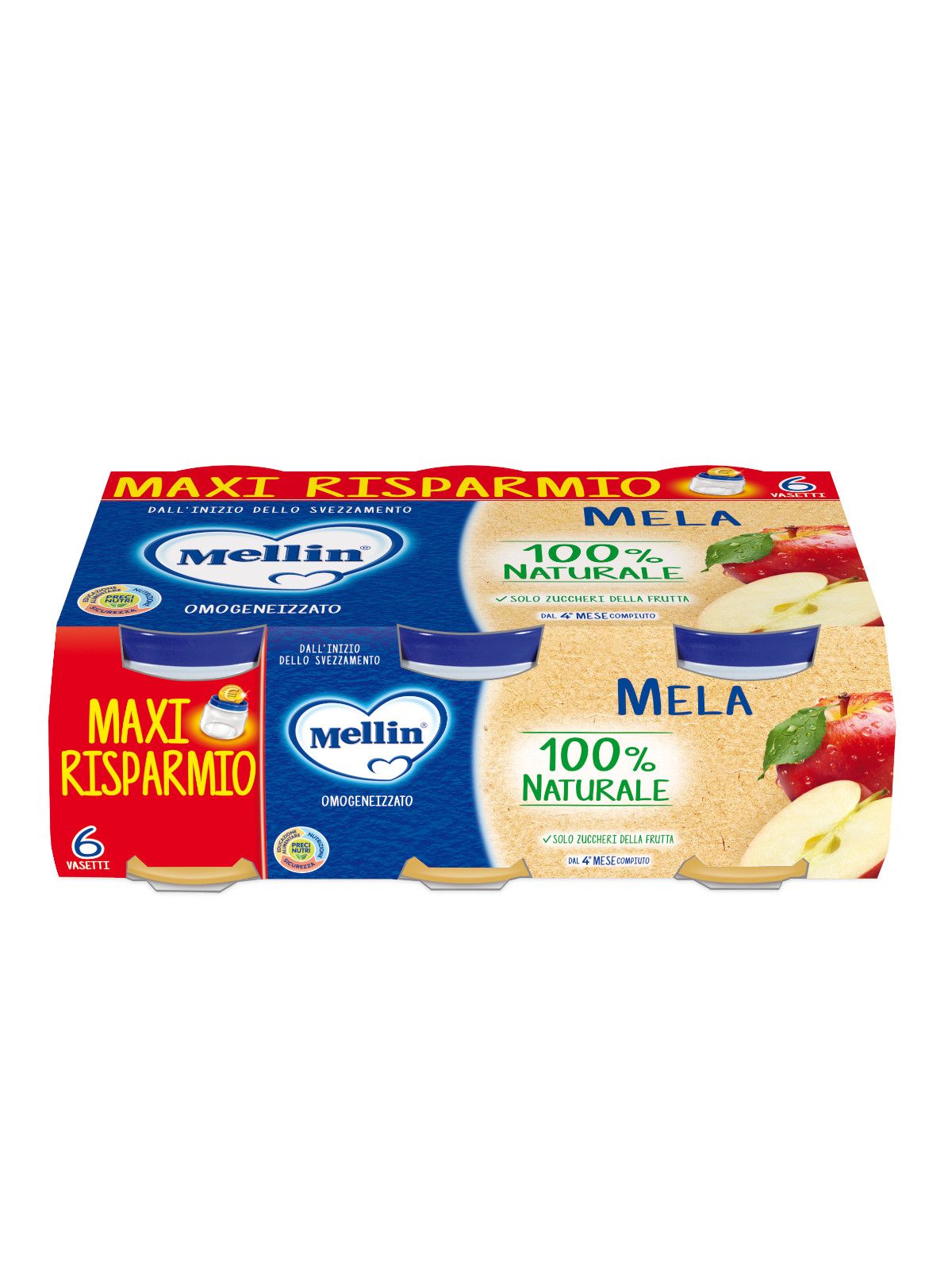 Mellin omogeneizzato mela  6x100 gr - Mellin
