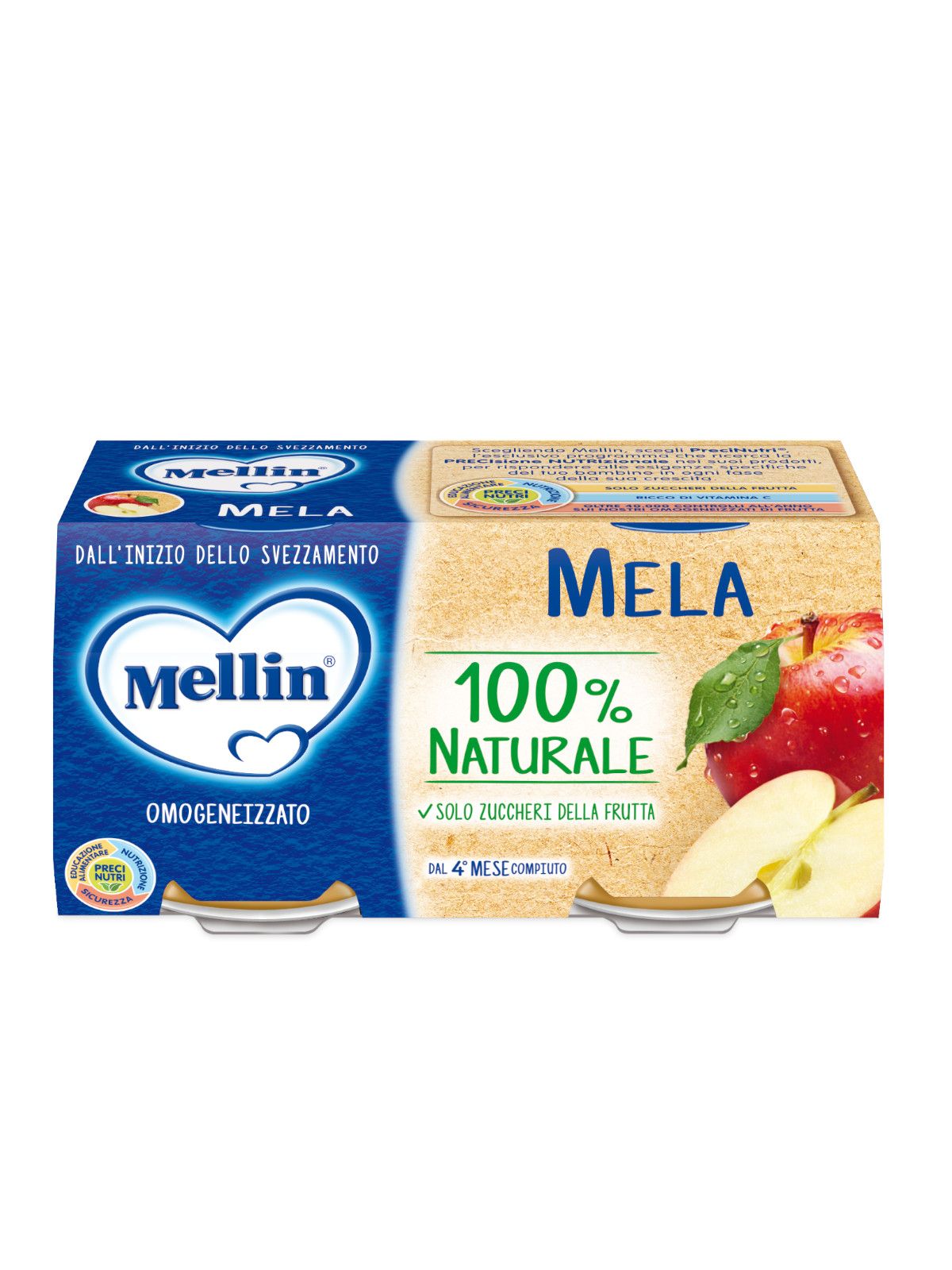 Mellin omogeneizzato mela 2x100 gr - Mellin