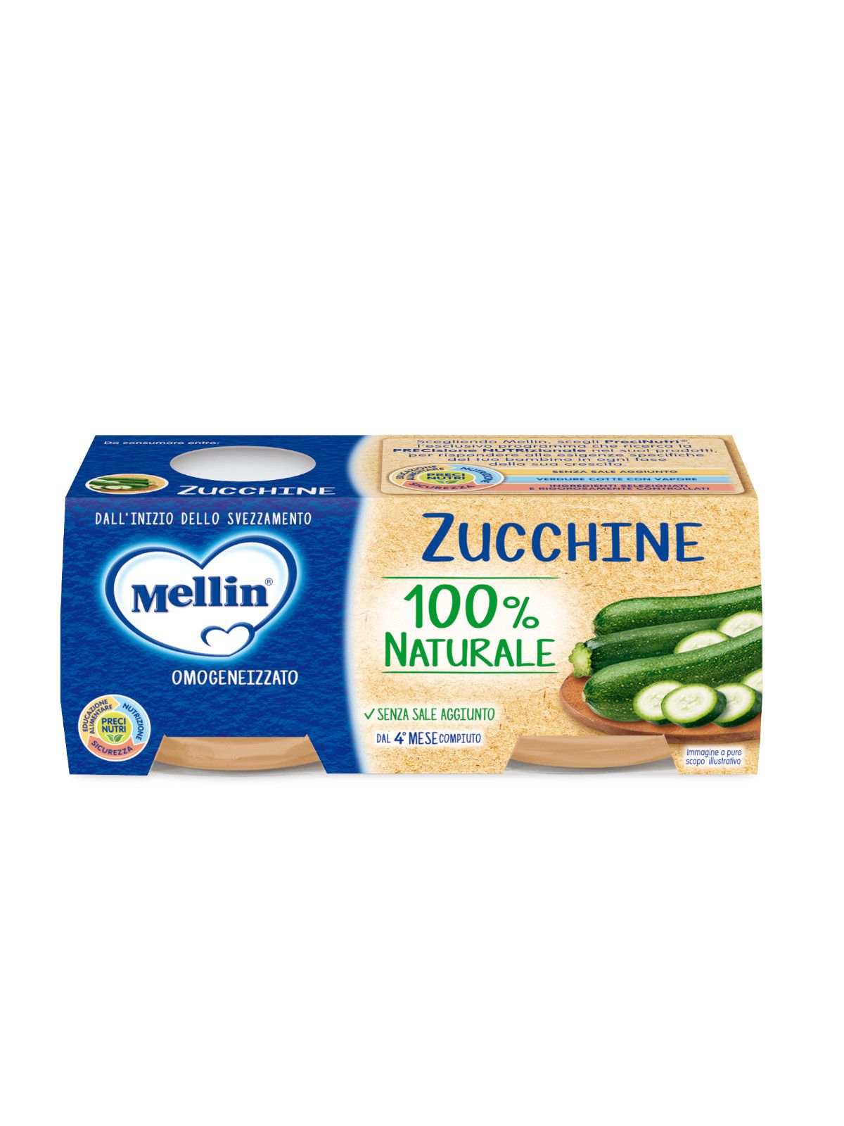 Mellin omogeneizzato zucchine 2x80 gr - Mellin