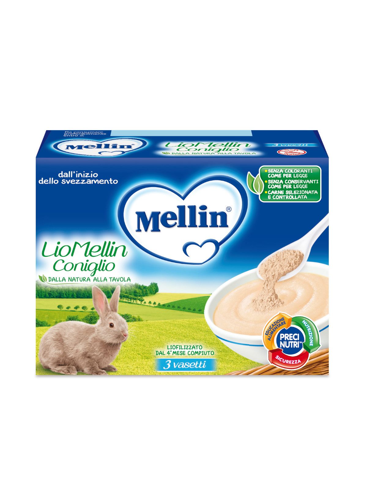 Mellin liofilizzato coniglio 3x10 gr - Mellin