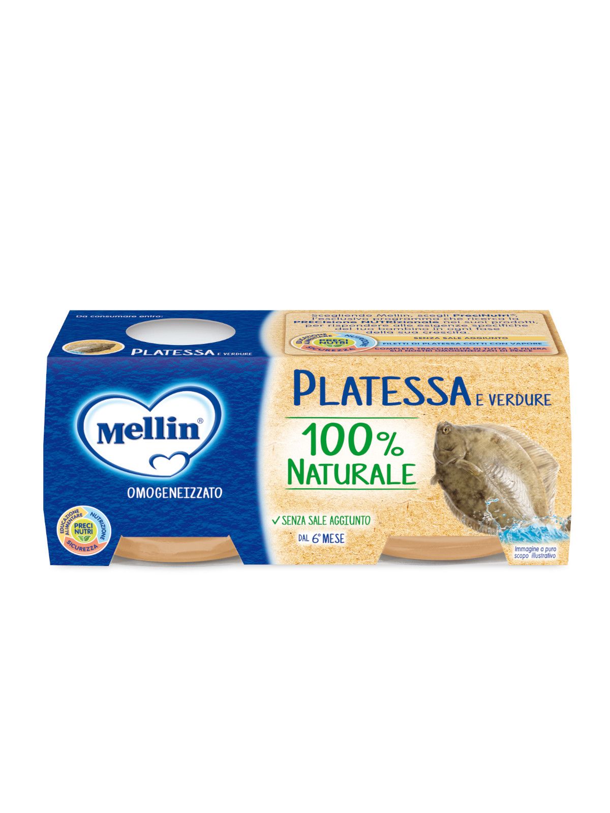 Mellin omogeneizzato platessa 2x80 gr - Mellin