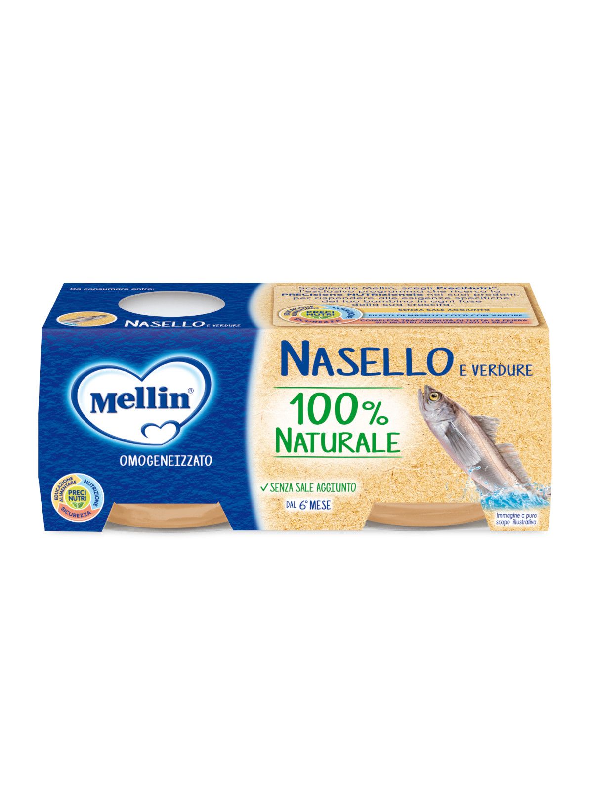 Mellin omogeneizzato nasello 2x80 gr - Mellin