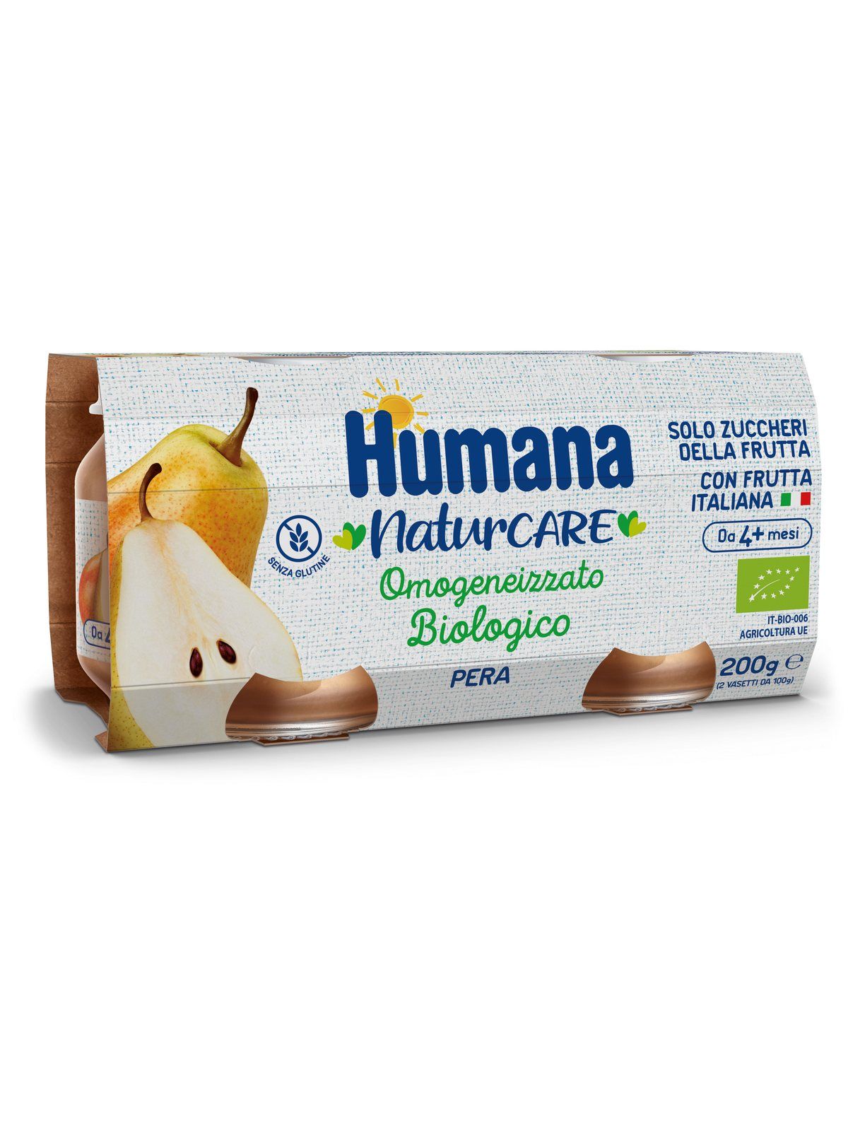 Humana omogeneizzato pera biologico 2x100 gr - Humana