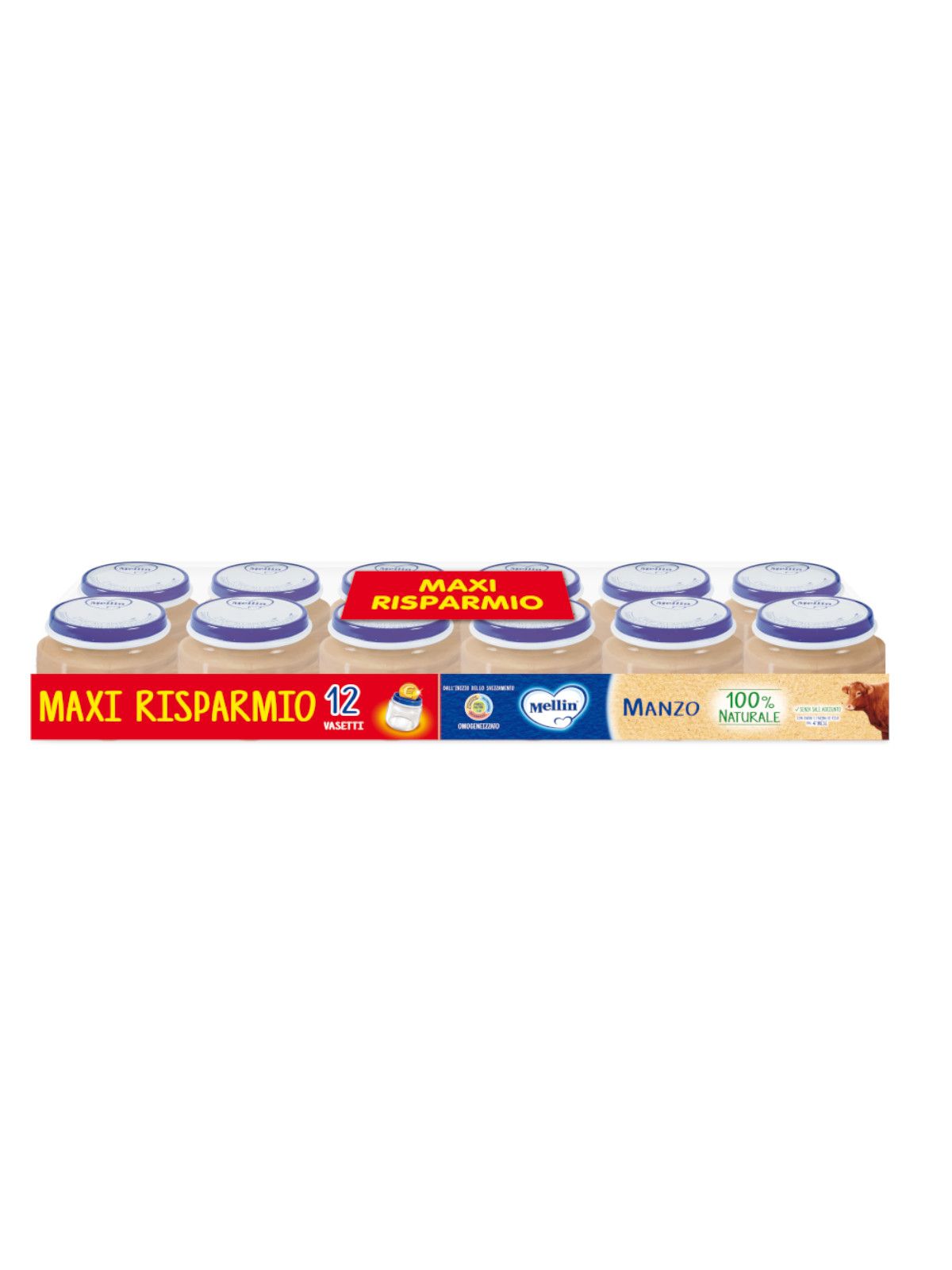 Mellin omogeneizzato manzo 12x80 gr - Mellin