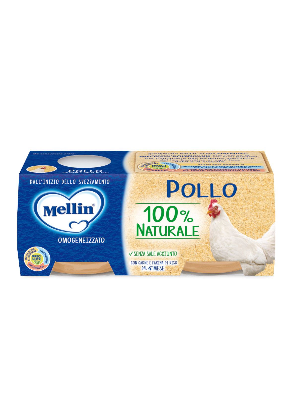 Mellin omogeneizzato pollo 2x80 gr - Mellin