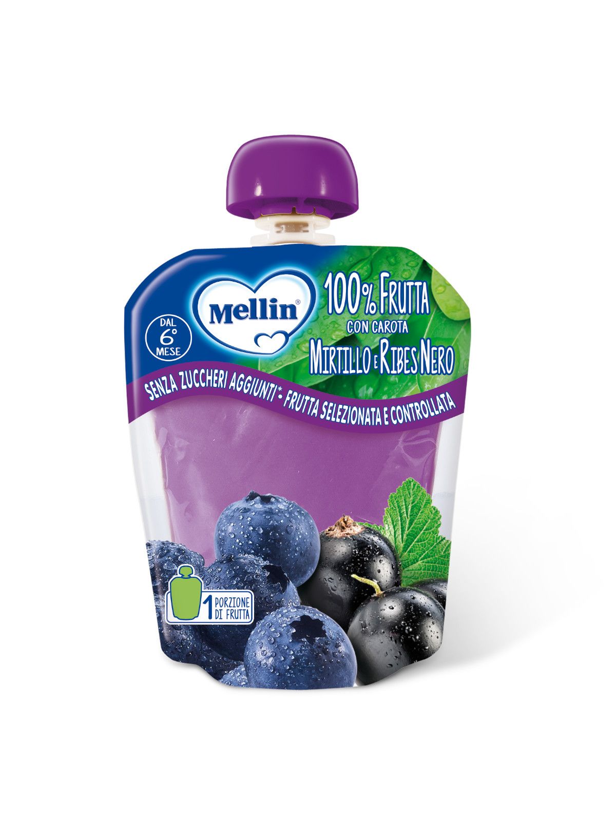 Mellin - pouch mirtillo ribes  90 gr - Mellin