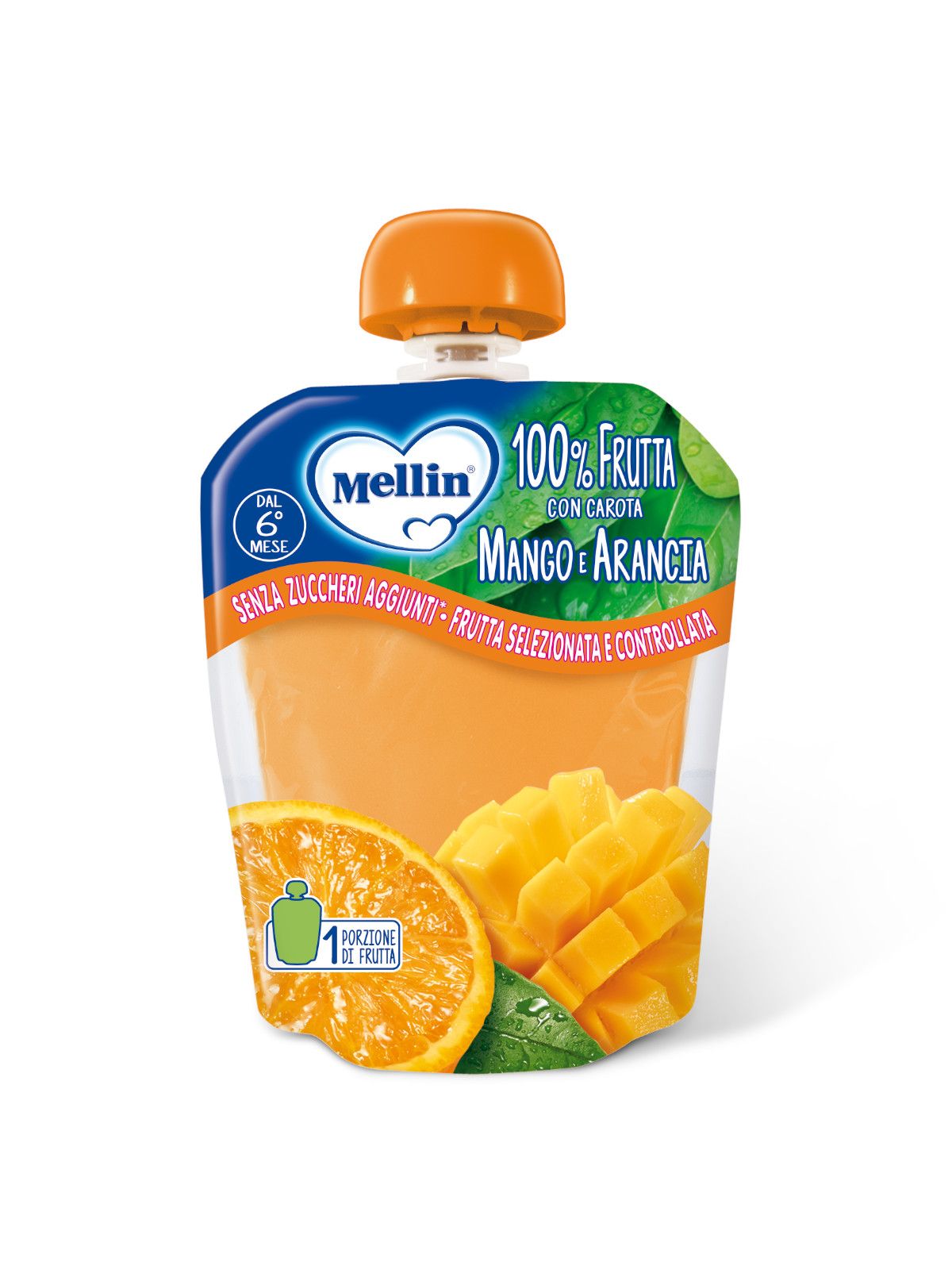 Mellin - pouch arancia mango 90 gr - Mellin