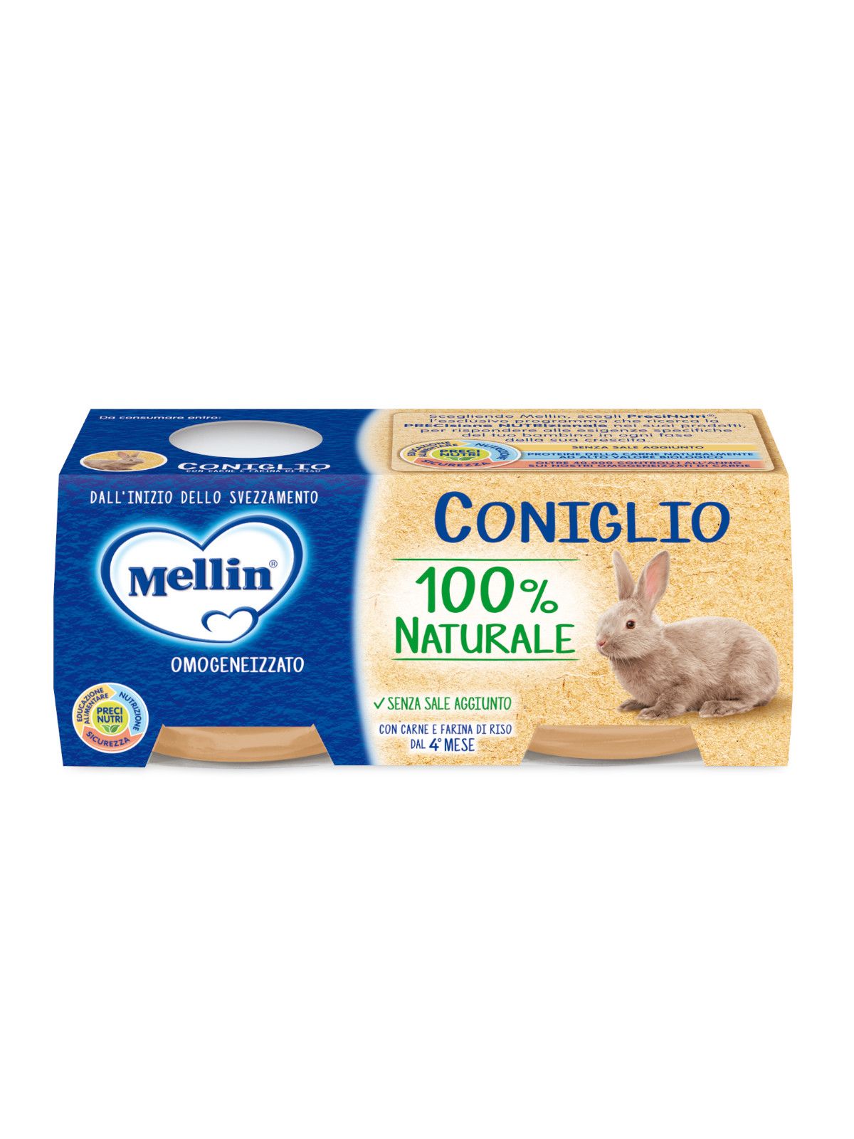 Mellin omogeneizzato coniglio 2x80 gr - Mellin
