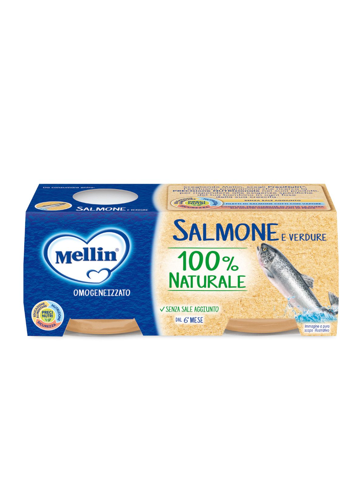 Mellin omogeneizzato salmone  2x80 gr - Mellin