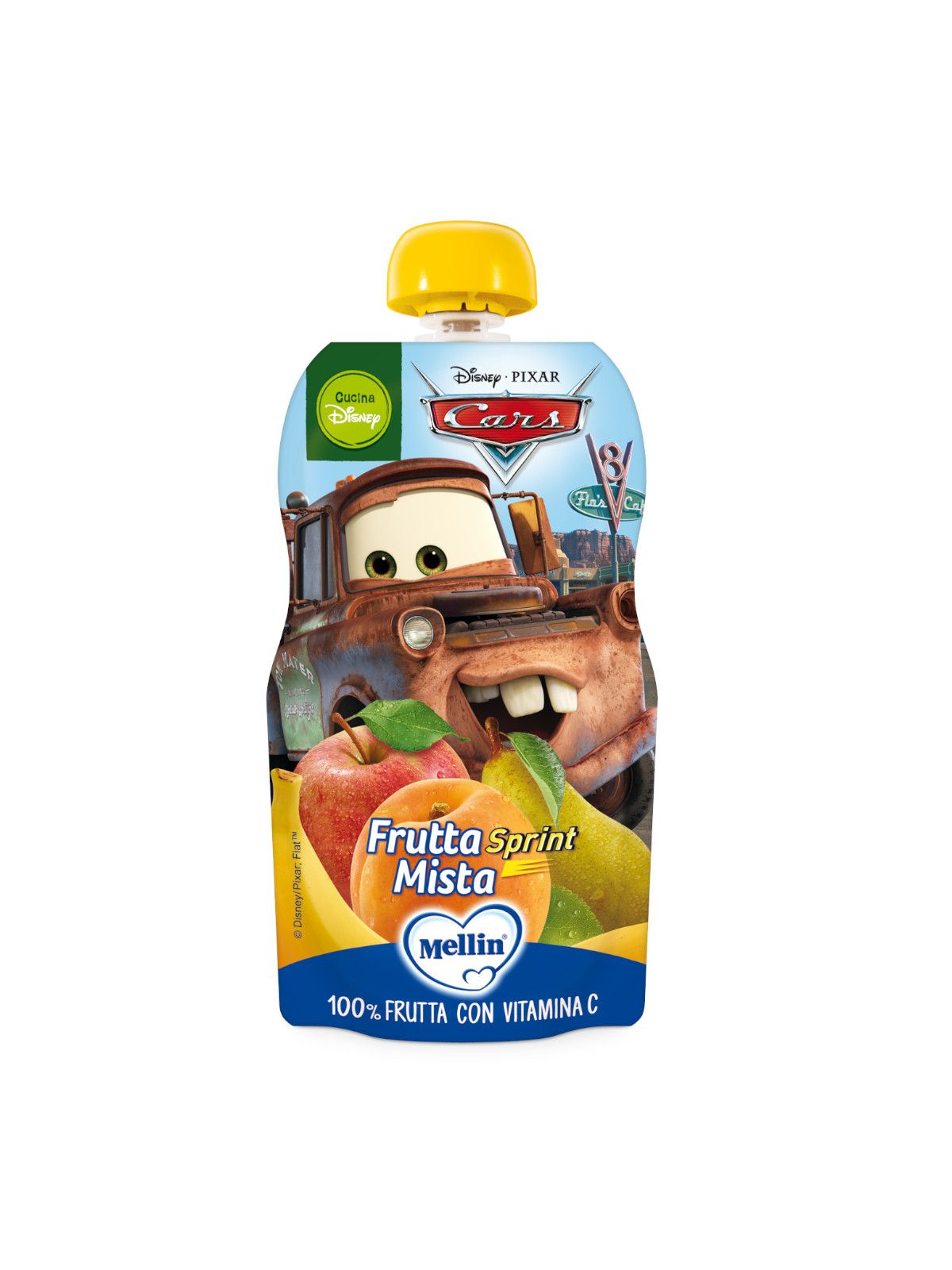 Mellin - pouch disney cars frutta mista 110 gr - Mellin