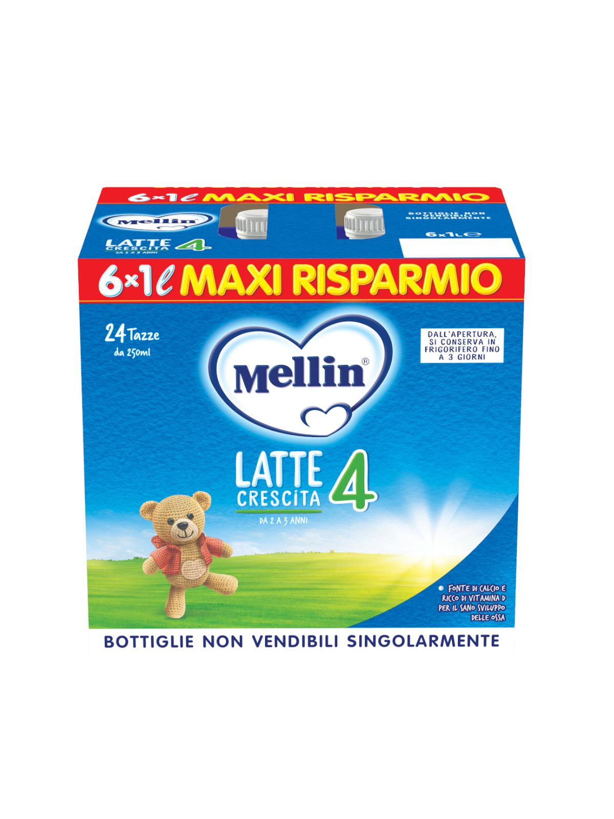 Mellin mellin crescita 4 6x1000 ml - Mellin