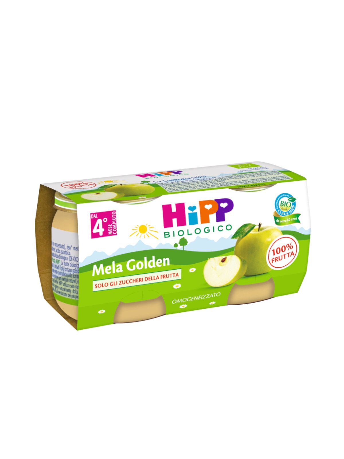 Omogeneizzato mela golden 100% 2x80g - Hipp