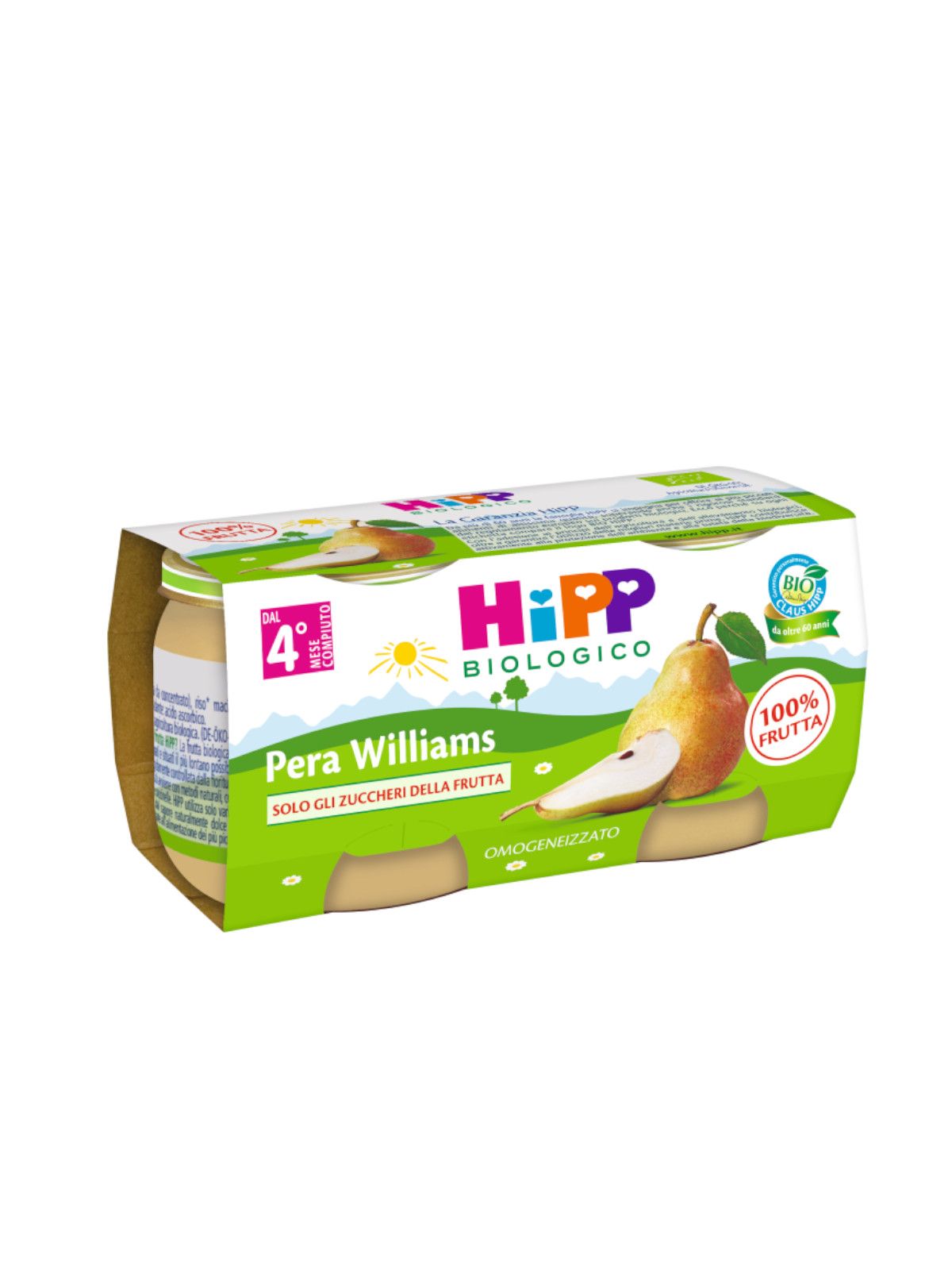 Omogeneizzato pera willams 100% 2x80g - Hipp
