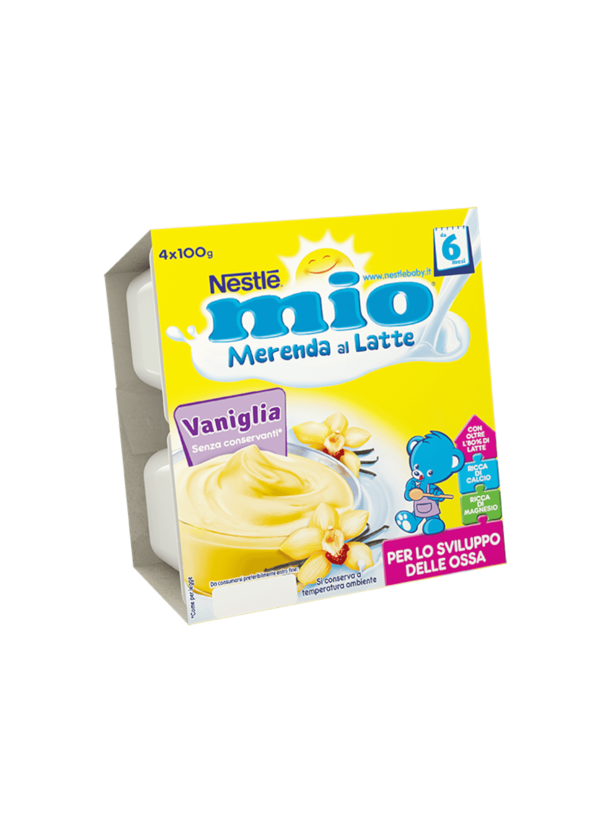 Nestle' - merenda lattea vaniglia 4x100 gr - Nestlé