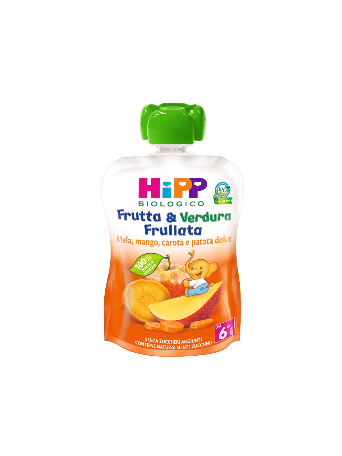 Frutta e verdura frullata mela mango carota patata dolce 90 gr - Hipp