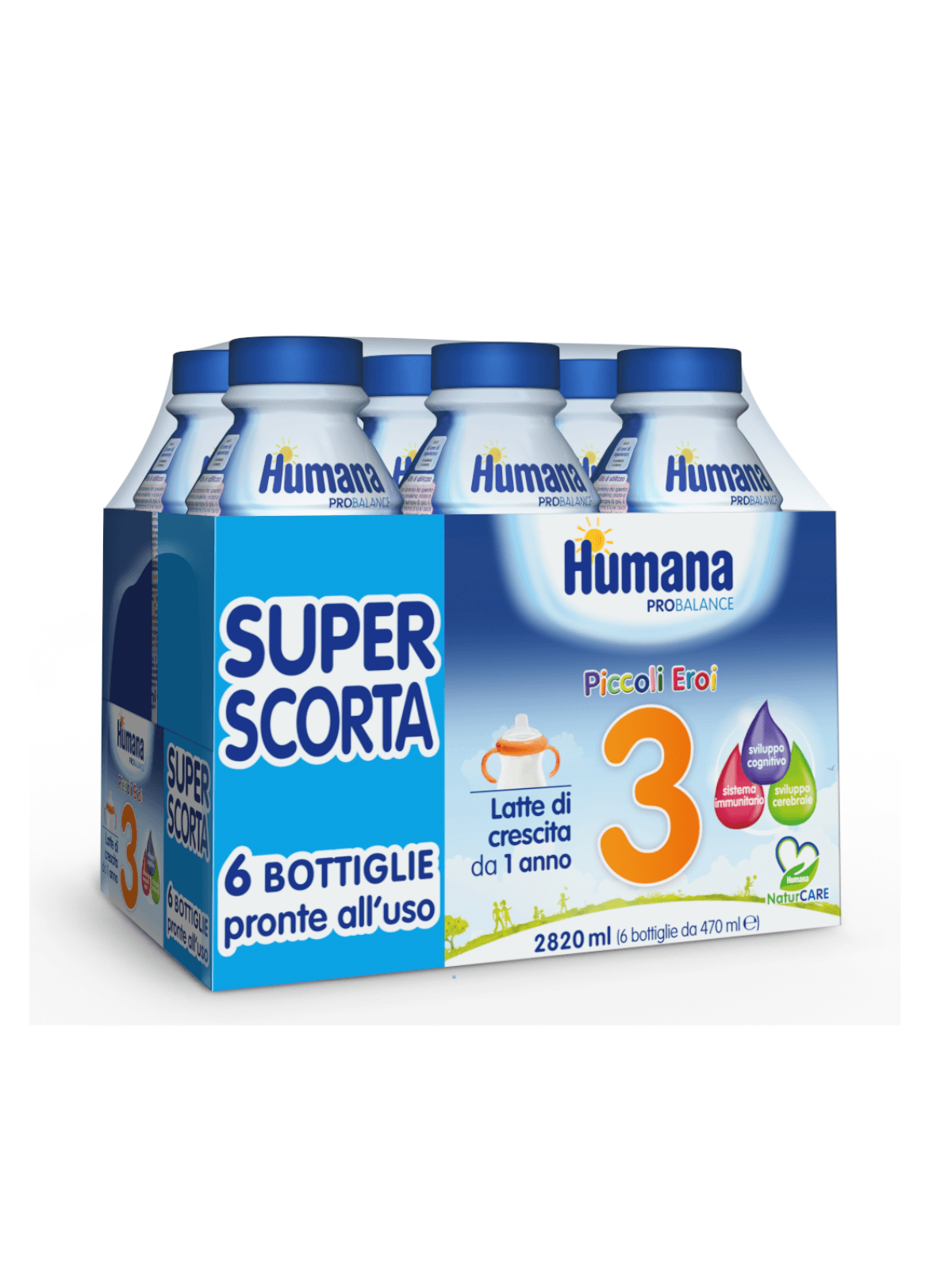 Humana latte 3 liquido 6x470 ml - Humana