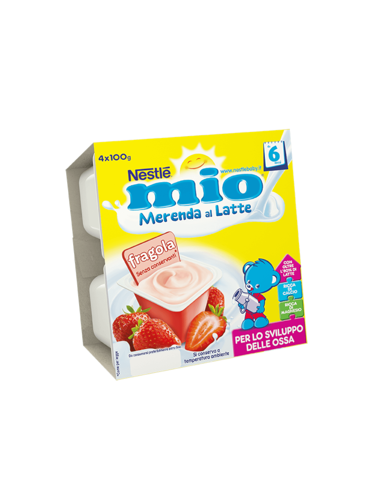 Nestle' - merenda lattea fragola 4x100 gr - Nestlé