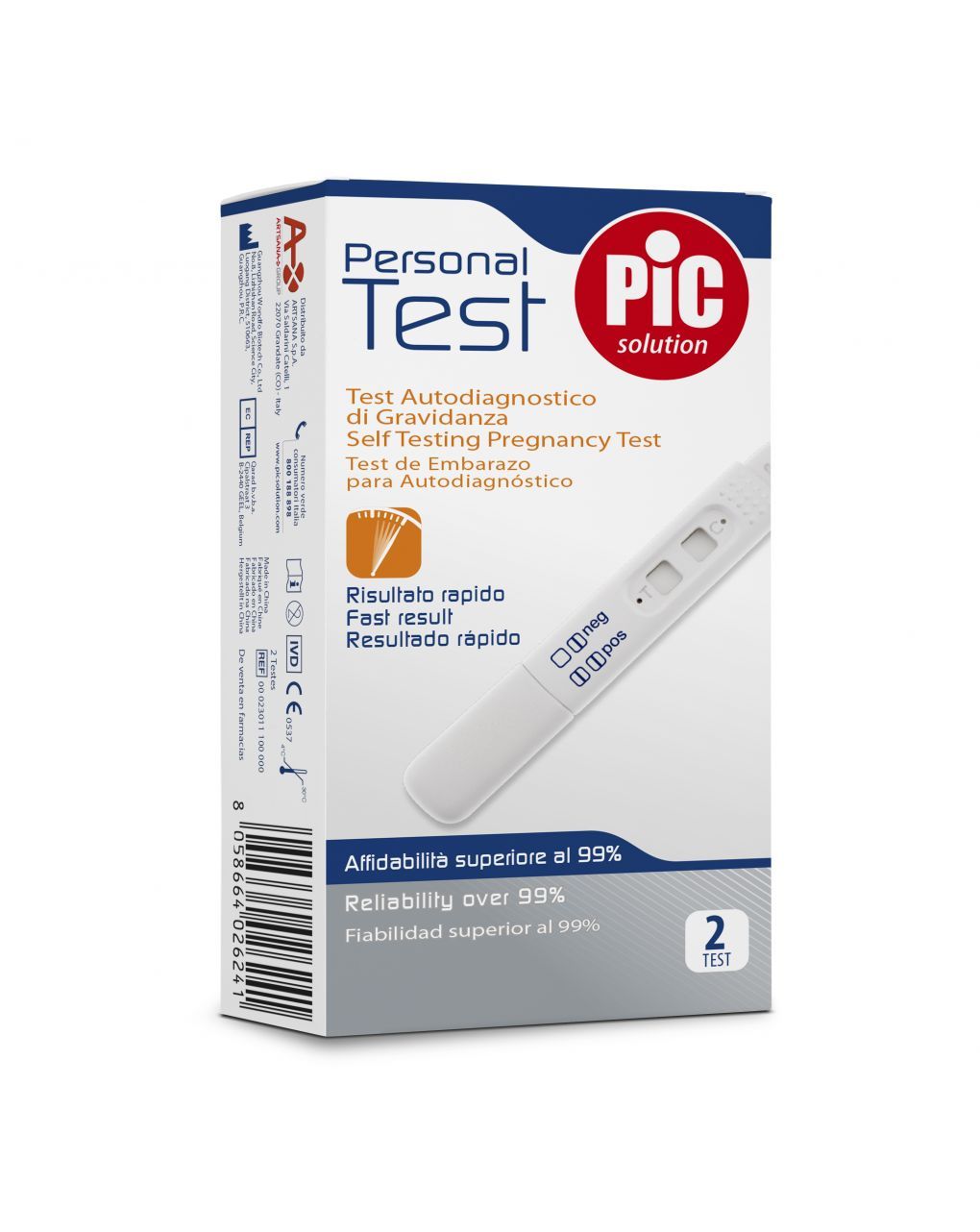 Pic solution - test di gravidanza (2 pz) - Pic