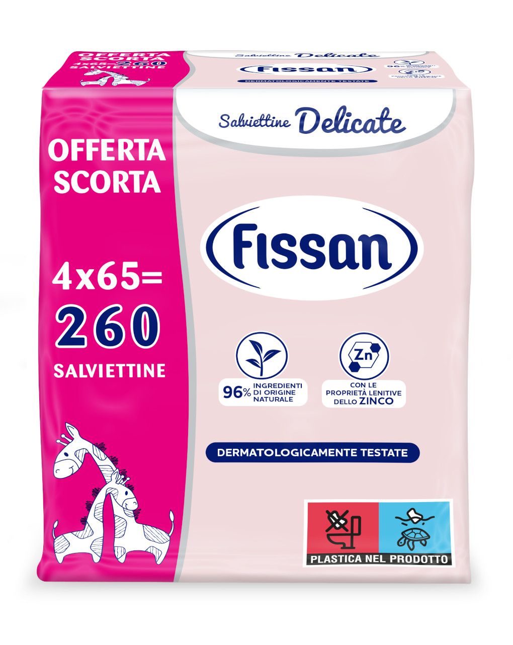 Fissan salviette 4 pack per 65 pezzi - Fissan