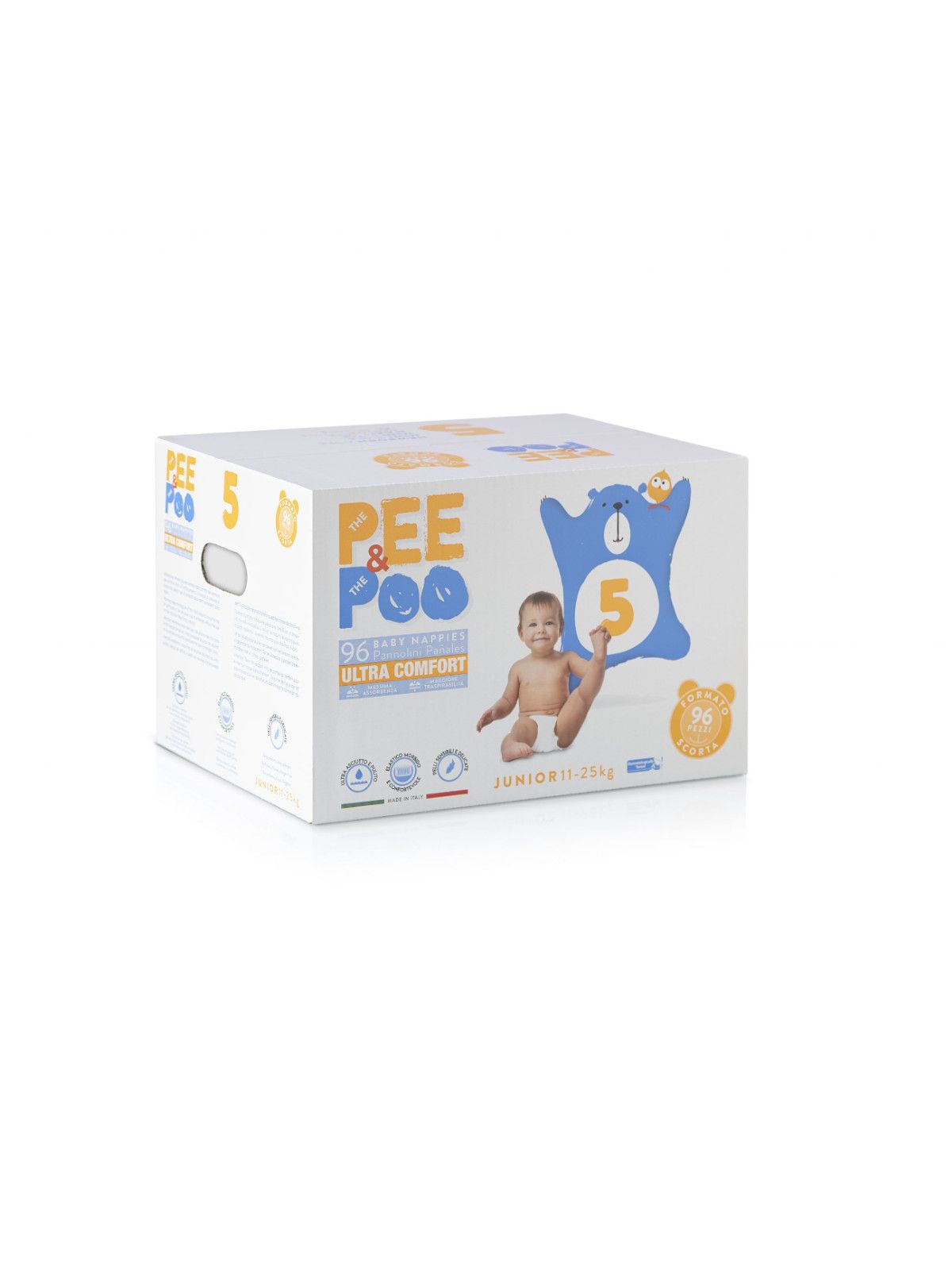 Pee&amp;poo jumbo junior taglia 5 - 96 pz - 
