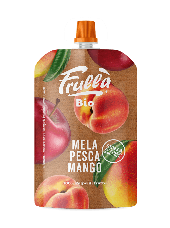 Frutta frullata bio mela pesca mango 100gr - Natura Nuova Bio