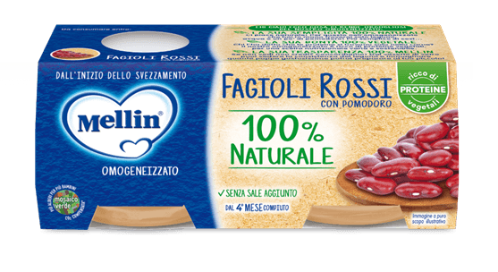 Mellin omogeneizzato fagioli rossi 2x80gr - Mellin
