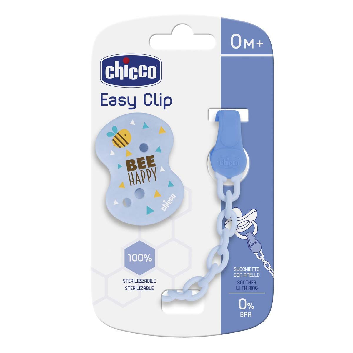 Clip con catenella chicco <strong>colori assortiti</strong> - Chicco