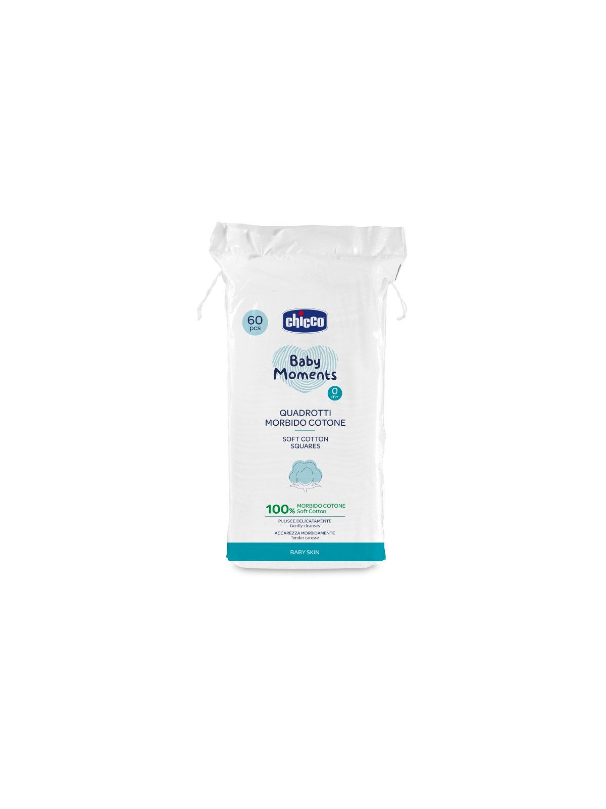 Quadrotti cotone baby moments chicco baby skin - Chicco