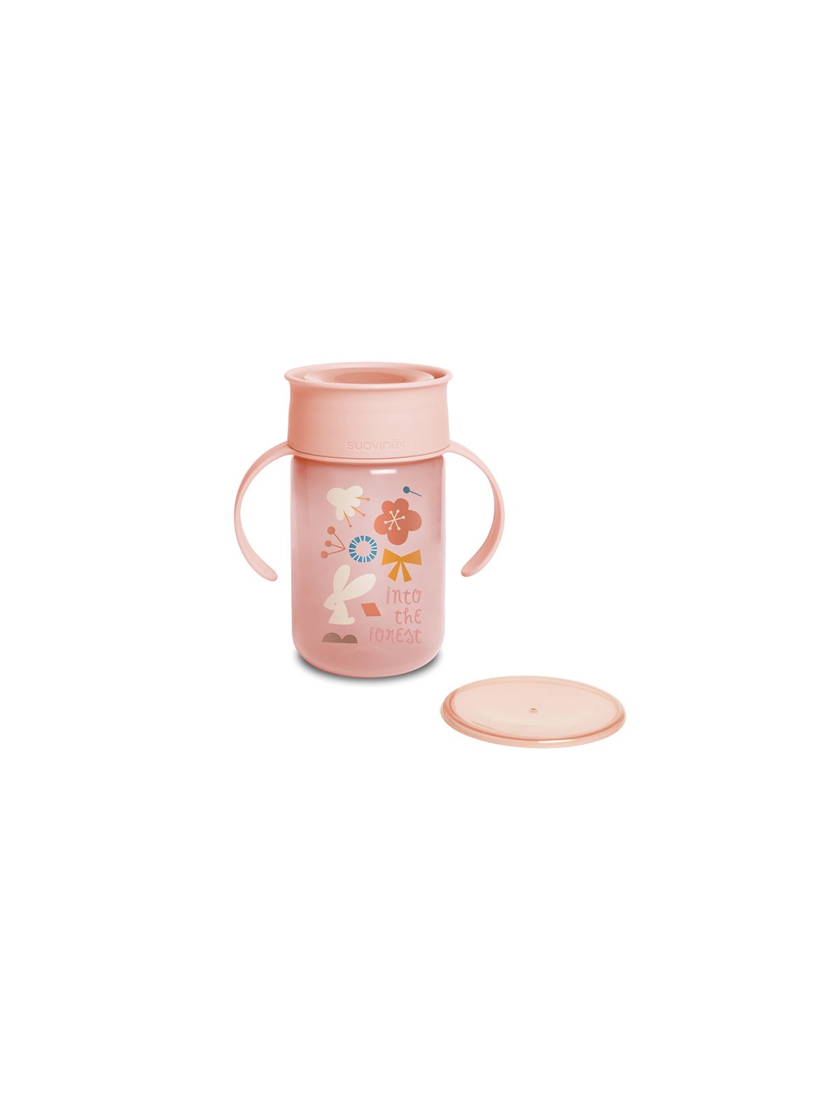 Tazza 360° trainig cup 340ml +12m forest rosa - Suavinex