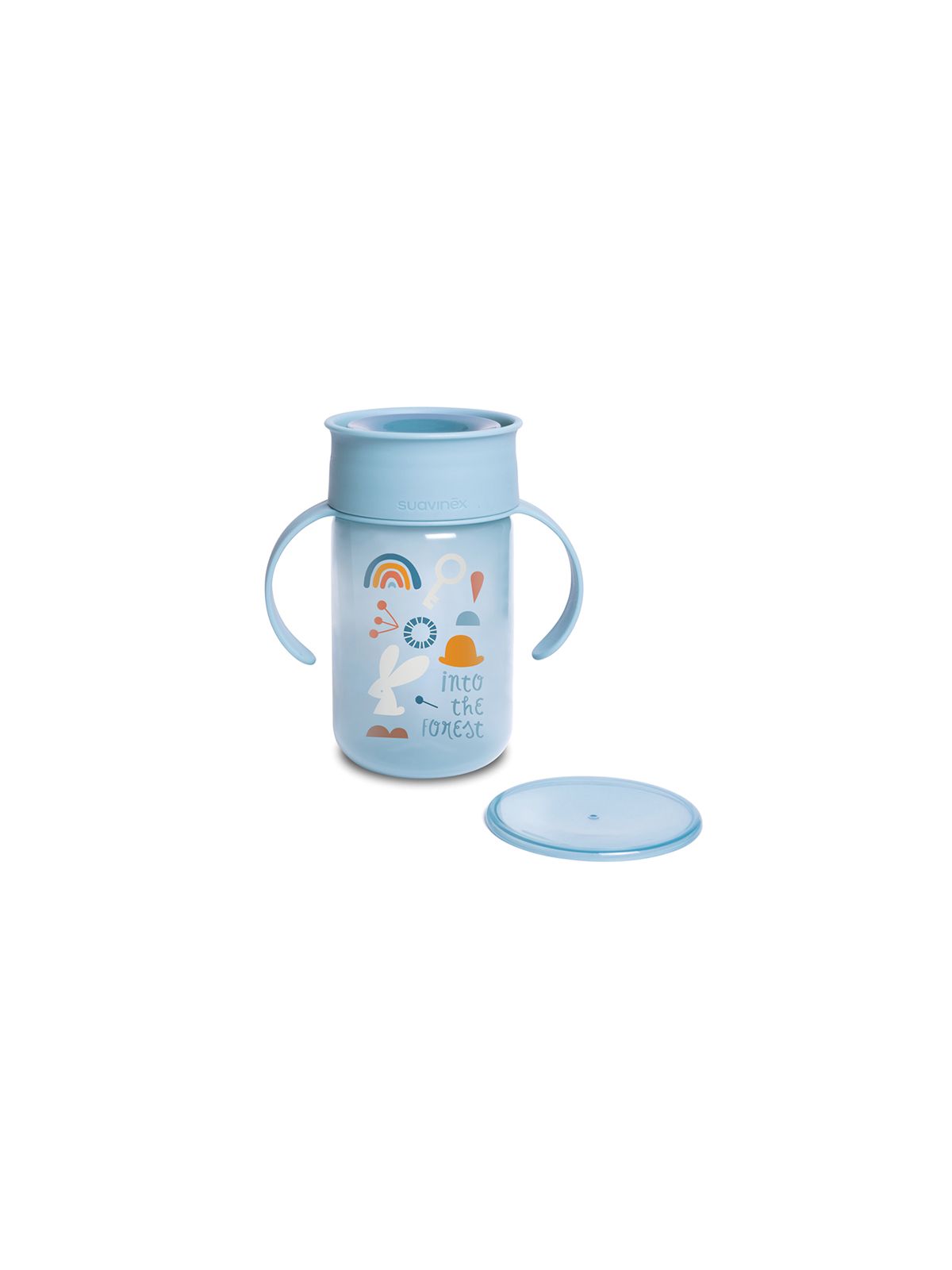 Tazza 360° trainig cup 340ml +12m forest azzurro - Suavinex