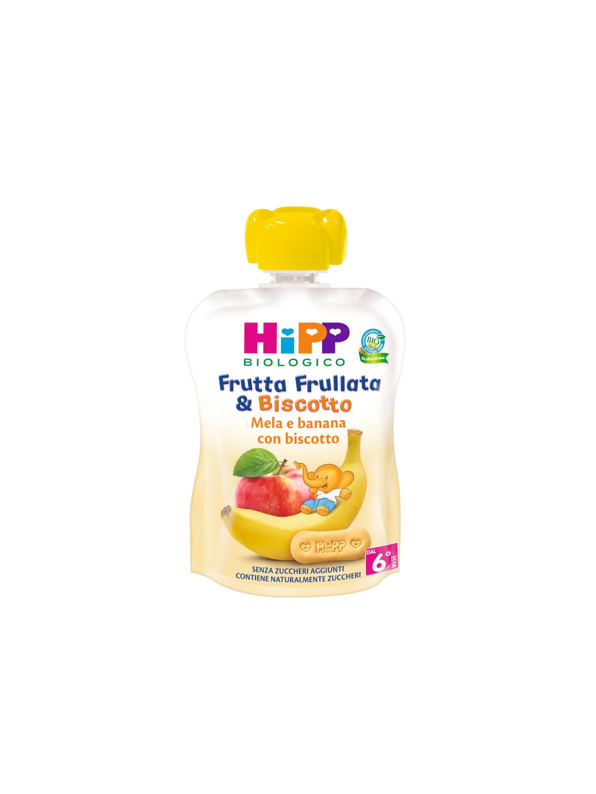 Hipp - frutta frullata &amp; biscotto - mela e banana con biscotto 90 gr - Hipp
