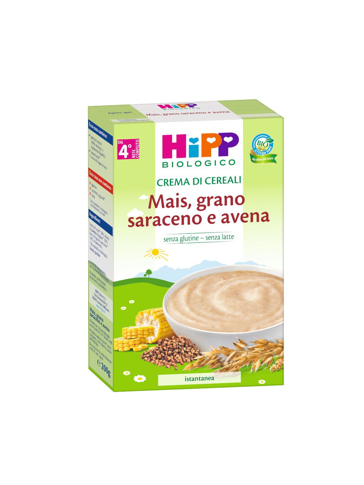 Hipp biologico-crema di mais, grano saraceno e avena 200g - Hipp Biologico