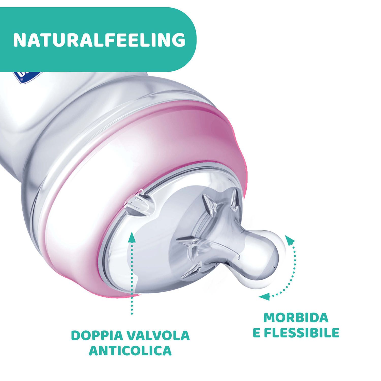 Chicco - biberon naturalfeeling neutro, 0m+, 150 ml, flusso lento - Chicco