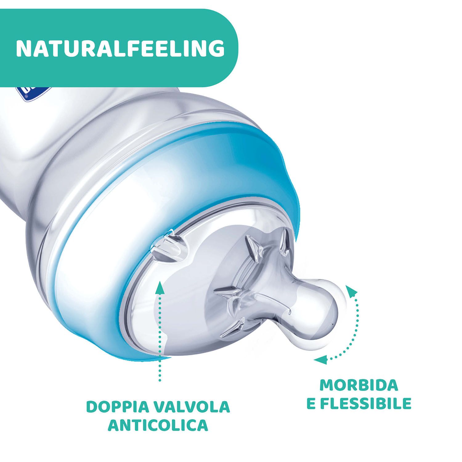 Chicco - biberon naturalfeeling neutro, 0m+, 150 ml, flusso lento - Chicco