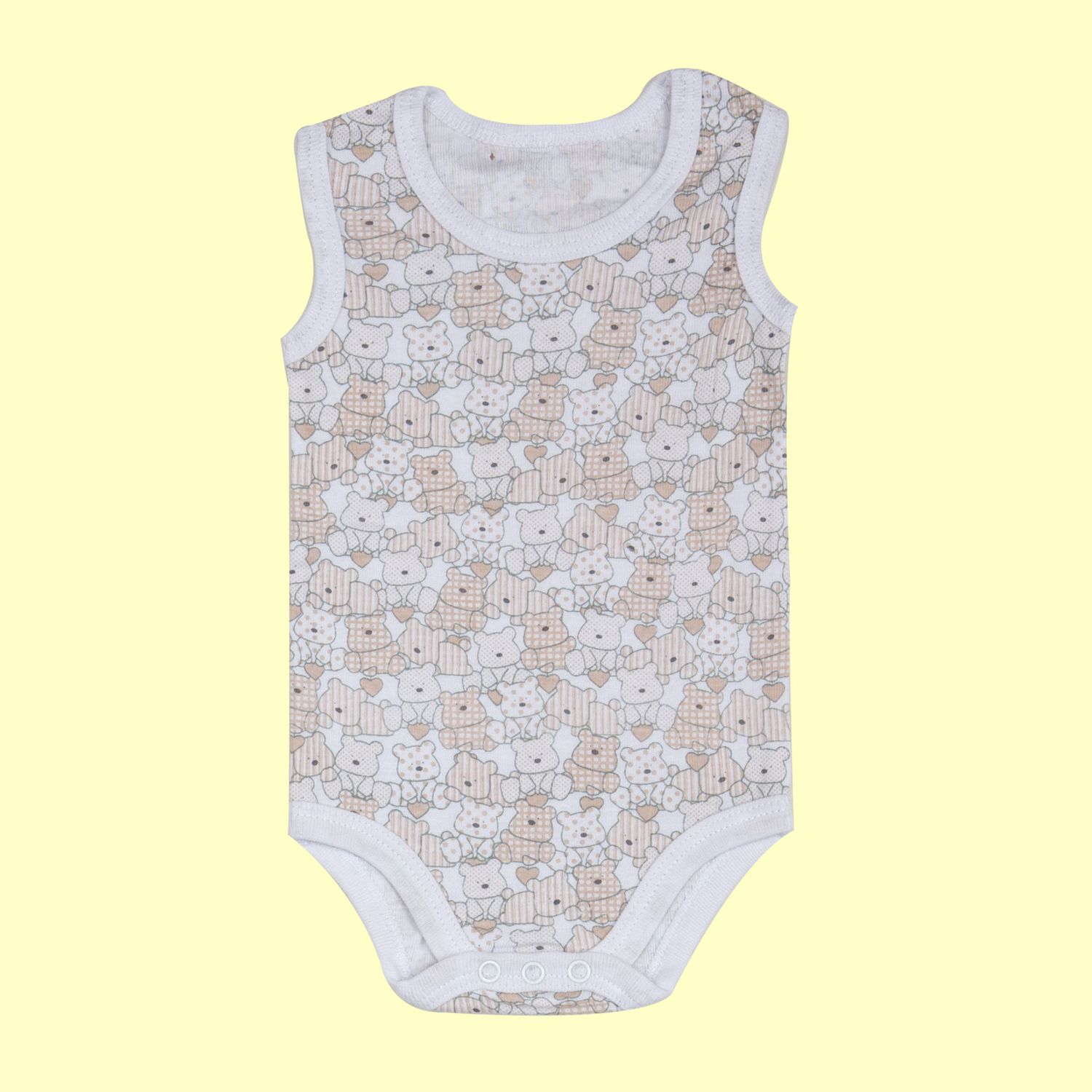 Mawi pack x 3 body a canotta orsetto beige - Mawi